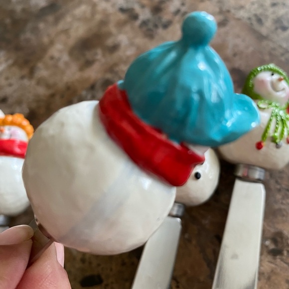 Snowman Cheese Stainless Steel Spreaders Set - Festive Multi-Color - Picture 12 of 12